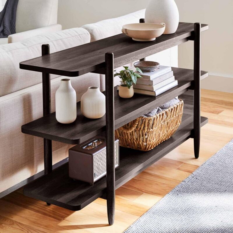 Better Homes and Gardens Springwood Horizontal Bookcase, Charcoal Finish - Image 7