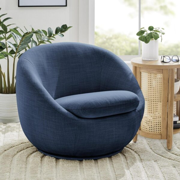 Better Homes and Gardens Mira Swivel Chair, Indigo