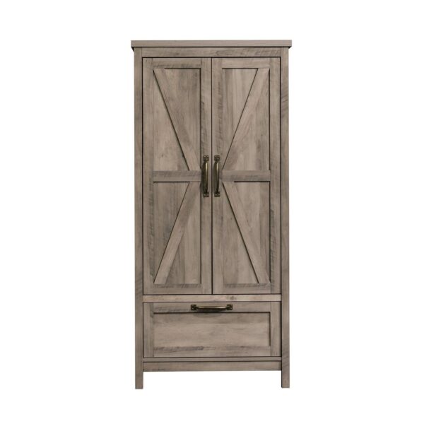 Better Homes and Gardens Modern Farmhouse Armoire, Rustic Gray Finish