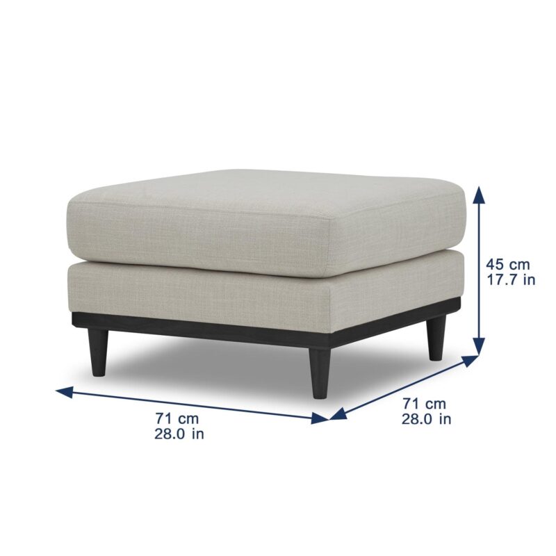 Better Homes and Gardens Springwood Square Wood Frame Ottoman, Charcoal Finish - Image 5