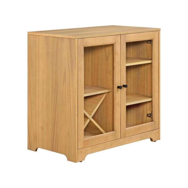 Better Homes and Gardens Aster Bar Cabinet with Solid Wood Frame, Natural Oak finish, by Dave and Jenny Marrs