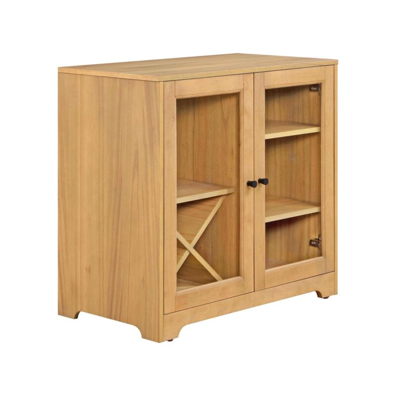 Better Homes and Gardens Aster Bar Cabinet with Solid Wood Frame, Natural Oak finish, by Dave and Jenny Marrs
