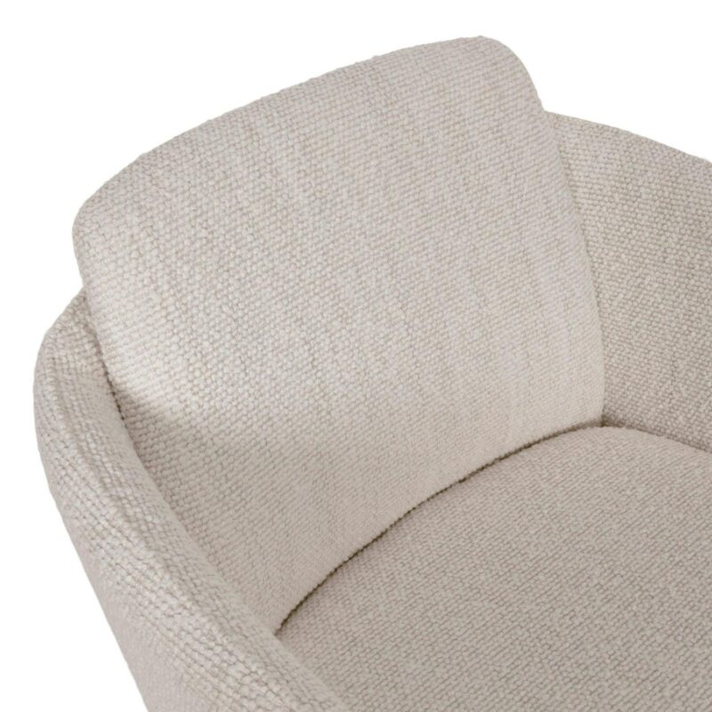 Better Homes and Gardens Juliet Office Chair, Ivory Boucle and Matte Black - Image 4