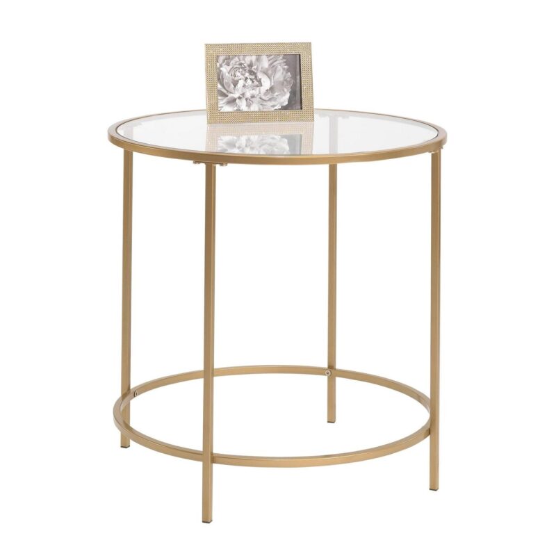 Better Homes and Gardens Nola Side Table, Gold Finish - Image 3
