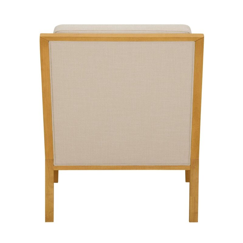 Better Homes and Gardens Windsor Linen Armchair, Light Honey Wood - Image 11
