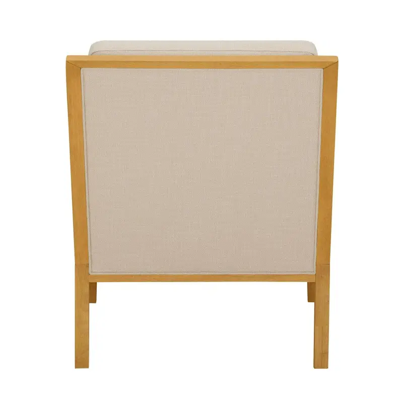 Better Homes and Gardens Windsor Linen Armchair, Light Honey Wood - Image 11