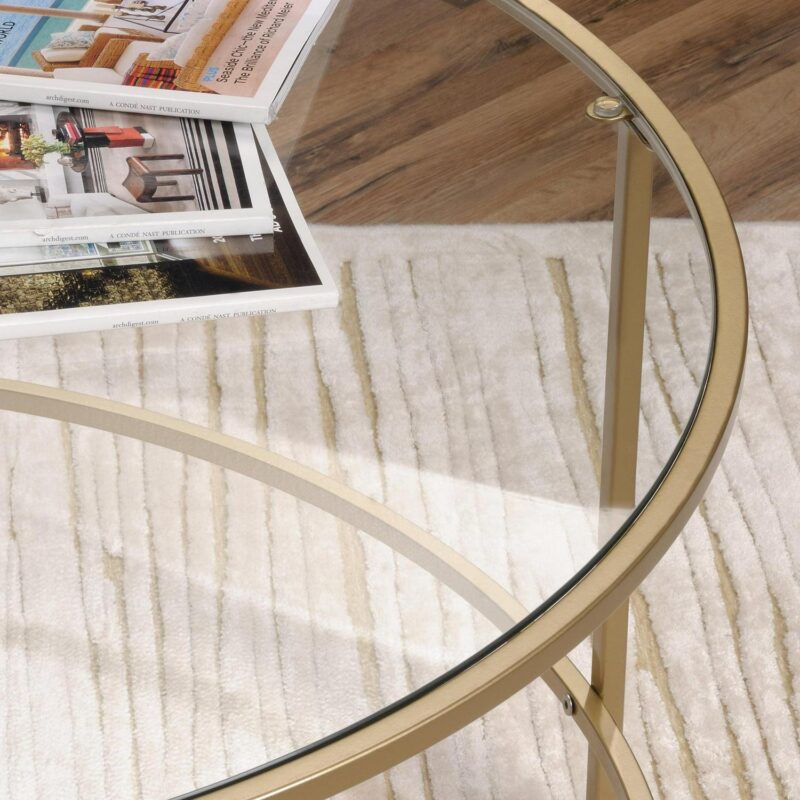 Better Homes and Gardens Nola Coffee Table, Gold Finish - Image 9