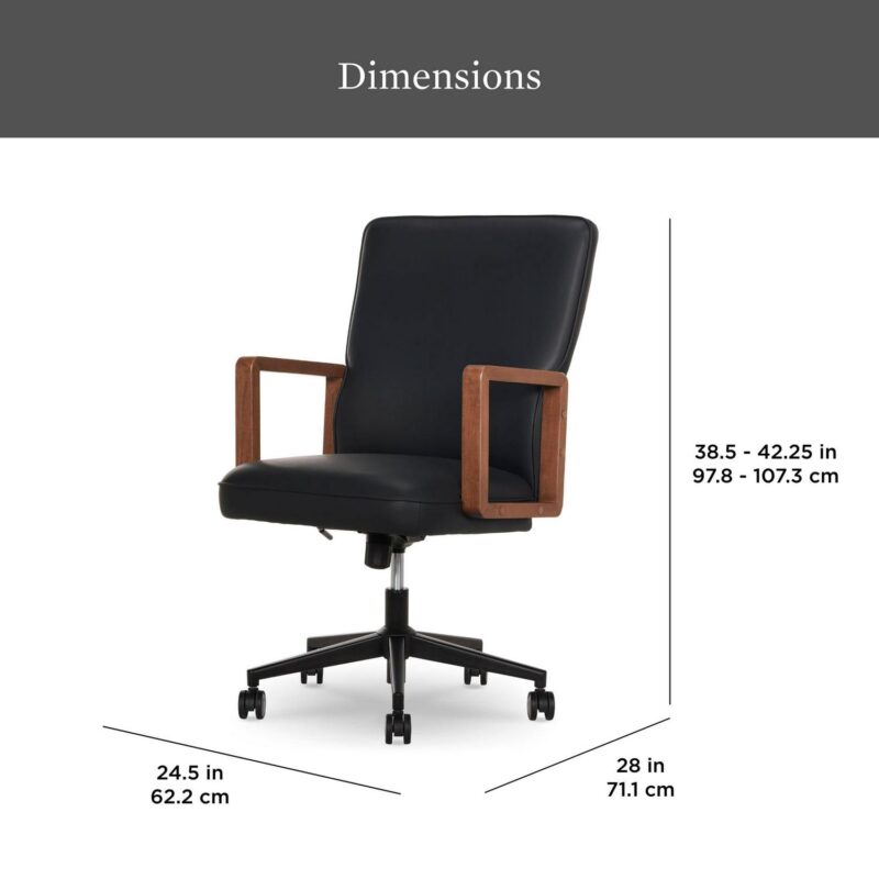Better Homes and Gardens Ezra Office Chair, Black - Image 4