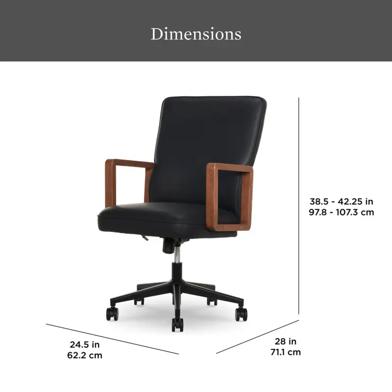 Better Homes and Gardens Ezra Office Chair, Black - Image 4