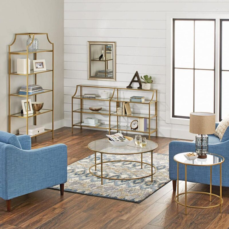 Better Homes and Gardens Nola Side Table, Gold Finish - Image 6