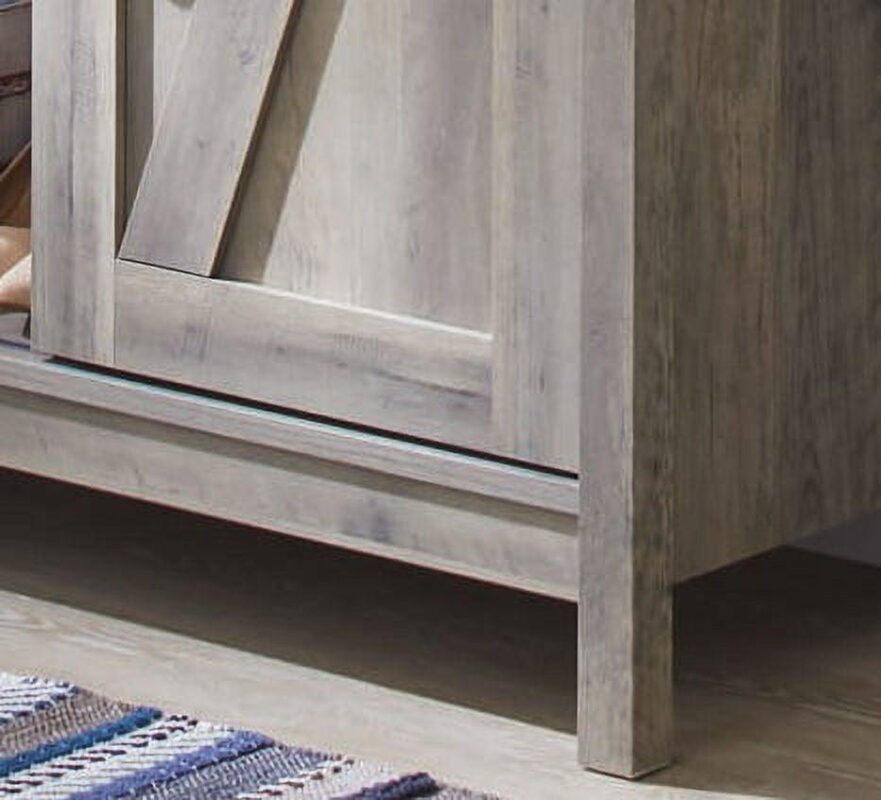 Better Homes and Gardens Modern Farmhouse Accent Storage Cabinet, Rustic Gray Finish - Image 3