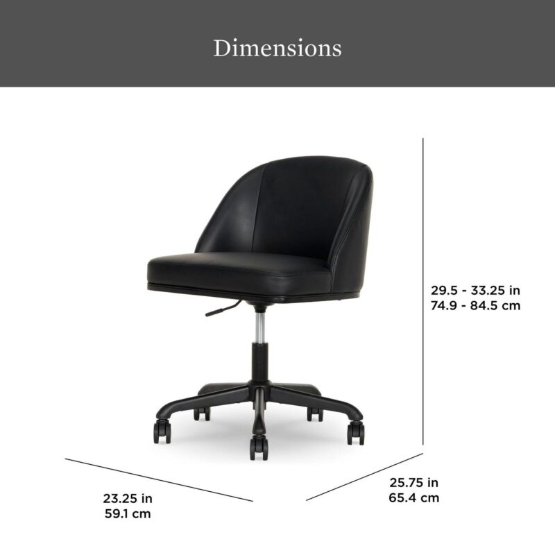 Better Homes and Gardens Oaklee Office Chair, Black and Charcoal Finish - Image 3