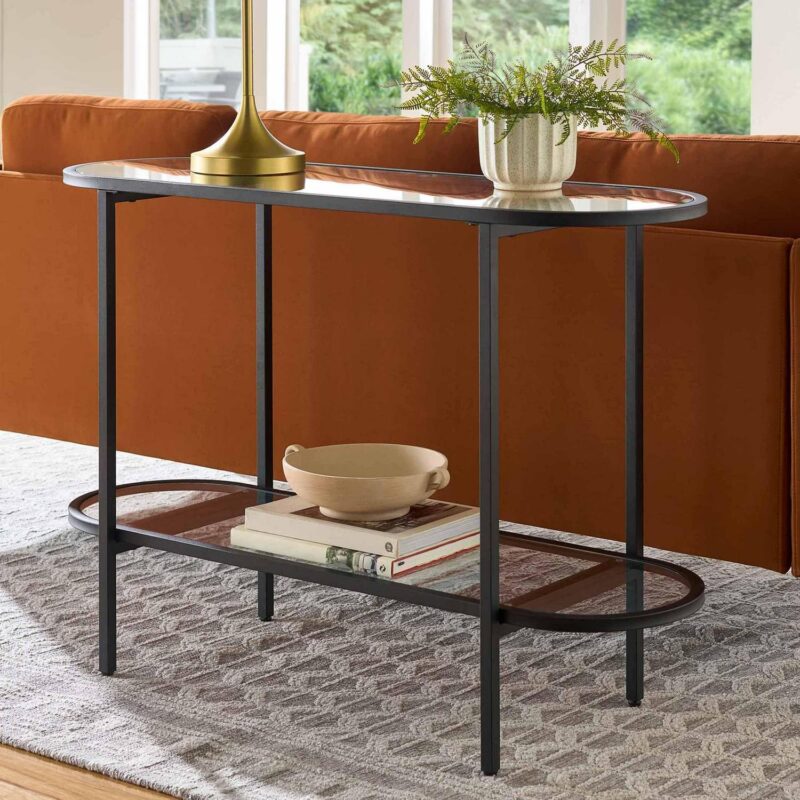 Better Homes and Gardens Nola Console Table, Black Finish - Image 3