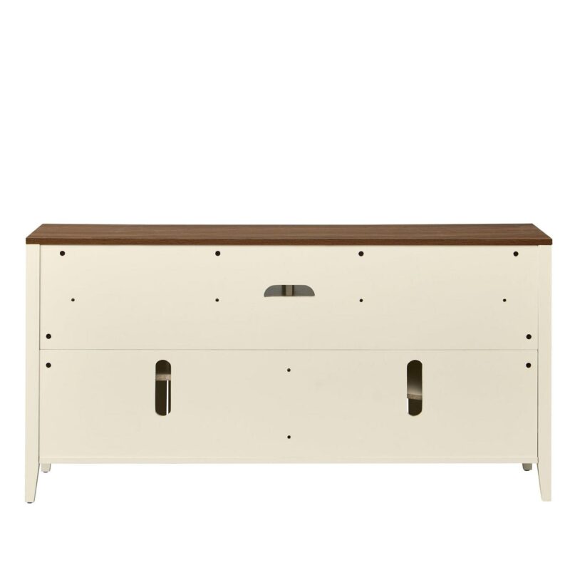 Better Homes and Gardens Trellis TV Stand for TVs up to 65 , Ivory/Walnut - Image 12