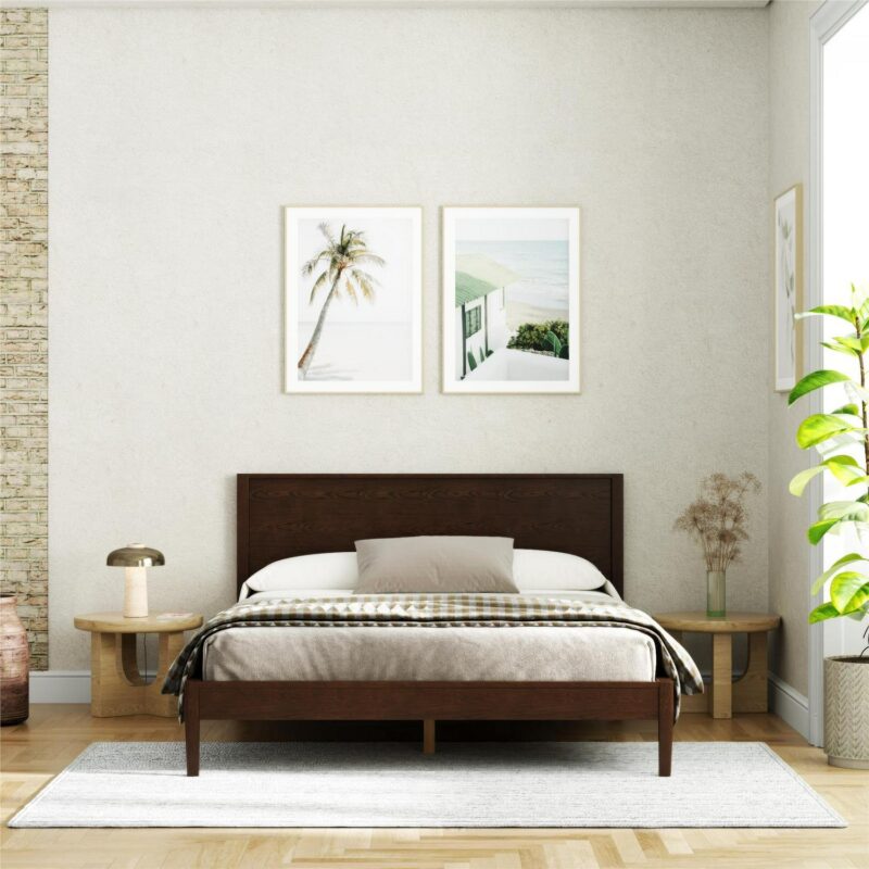 Better Homes and Gardens Ezra No Tool Bed, Queen, Walnut Finish - Image 16