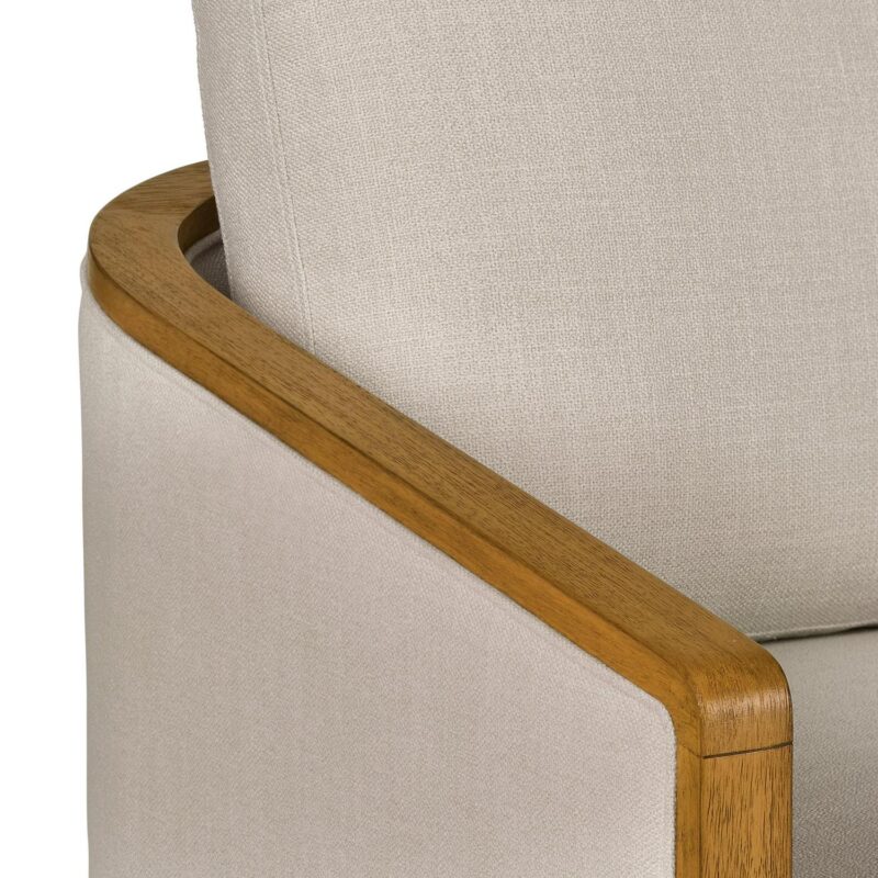 Better Homes and Gardens Windsor Swivel Accent Chair, Cream - Image 5