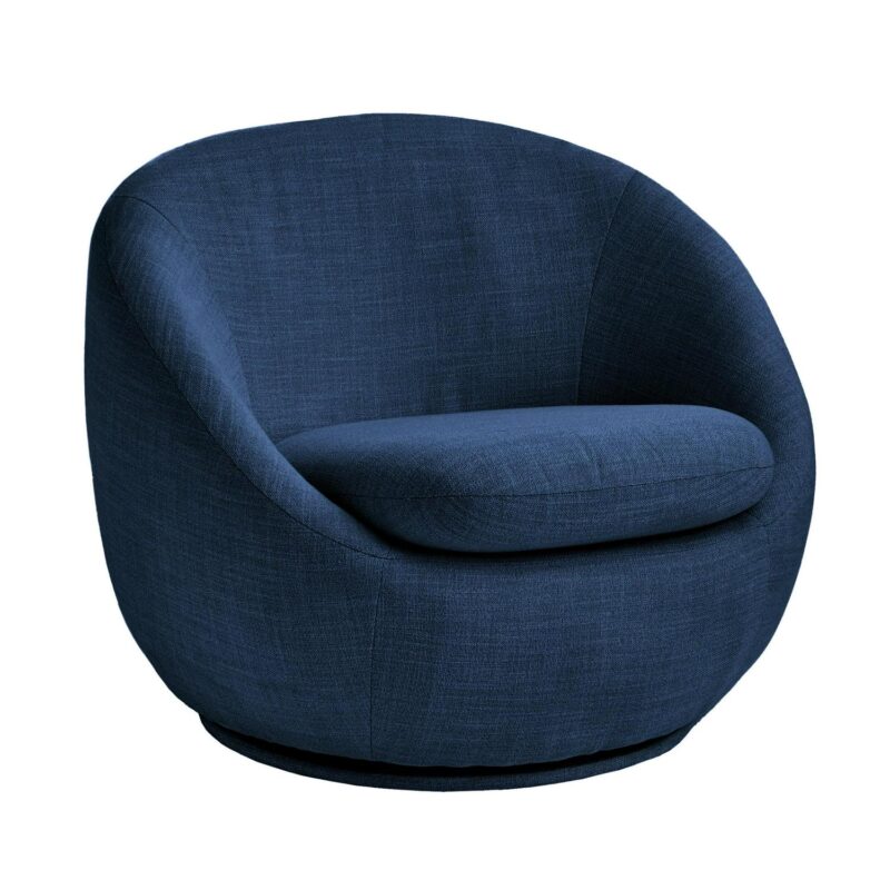 Better Homes and Gardens Mira Swivel Chair, Indigo - Image 3