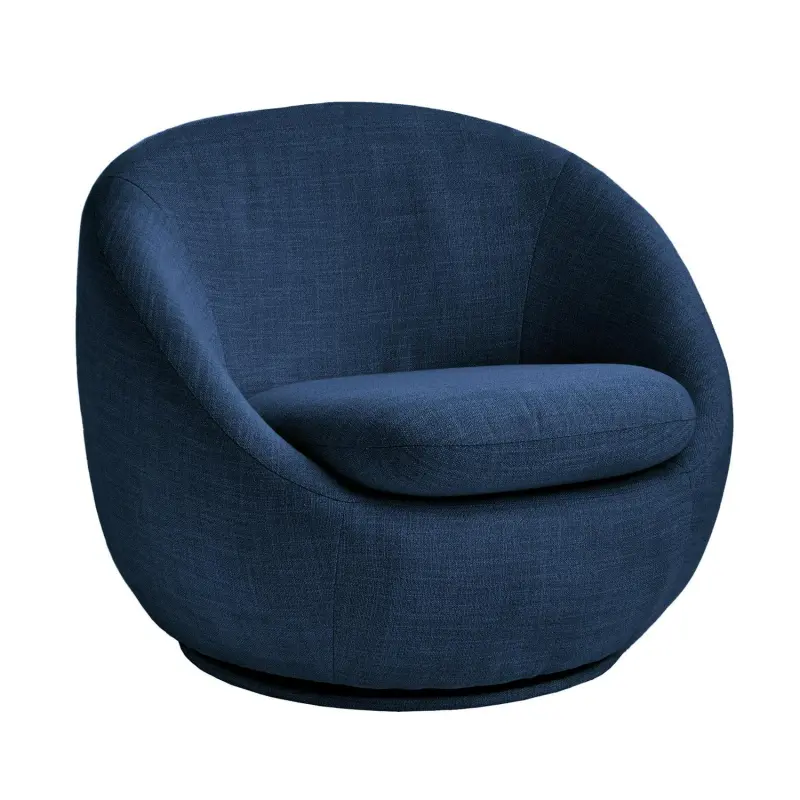 Better Homes and Gardens Mira Swivel Chair, Indigo - Image 3