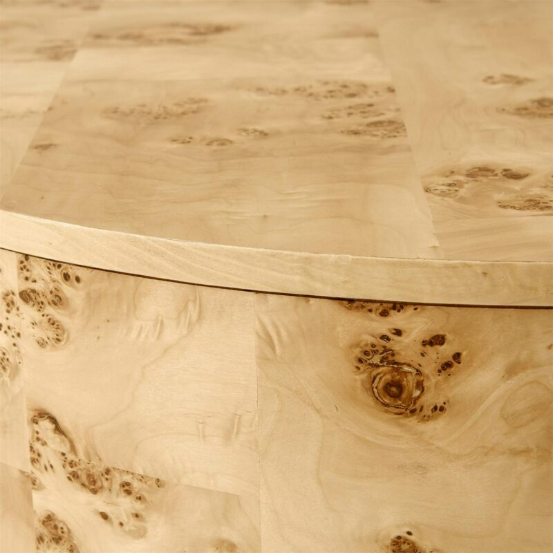 Better Homes and Gardens Burlwood Round Coffee Table, Light Burl Wood Veneer - Image 4