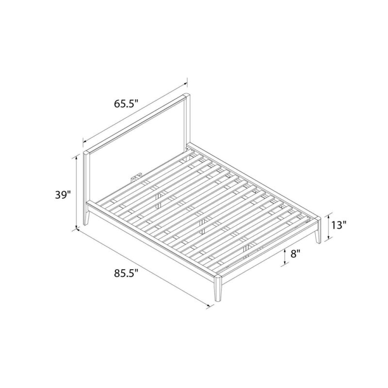 Better Homes and Gardens Ezra No Tool Bed, Queen, Walnut Finish - Image 18