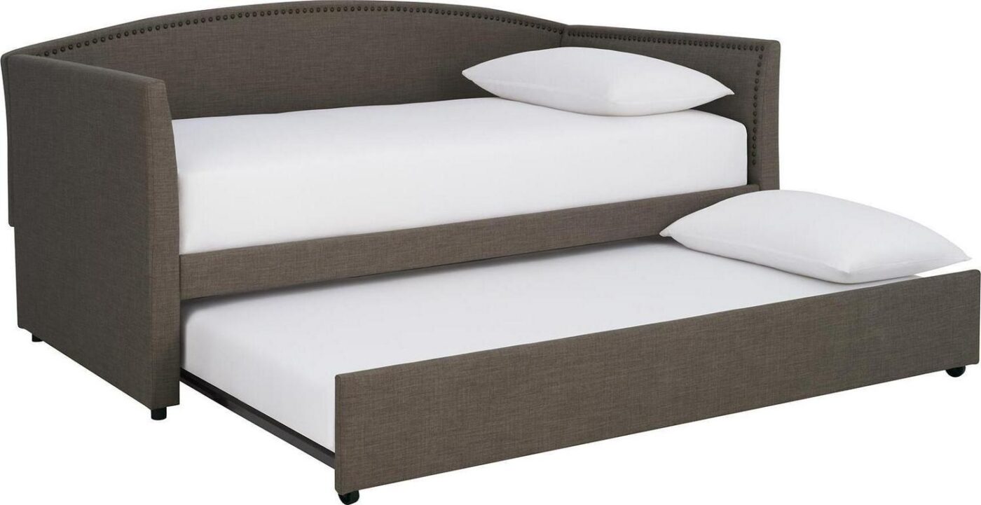 Better Homes and Gardens Grayson Daybed and Trundle, Twin Size, Gray Linen - Image 5
