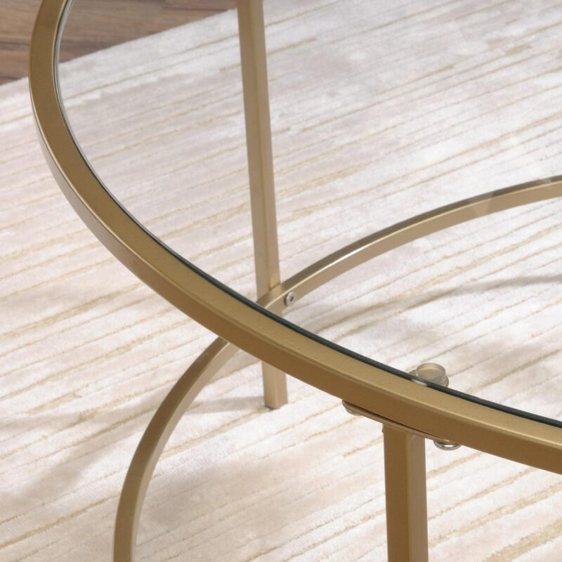 Better Homes and Gardens Nola Coffee Table, Gold Finish - Image 6