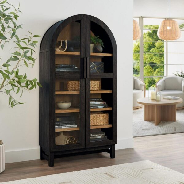 Better Homes and Gardens Juliet Arch Cabinet, Black Finish