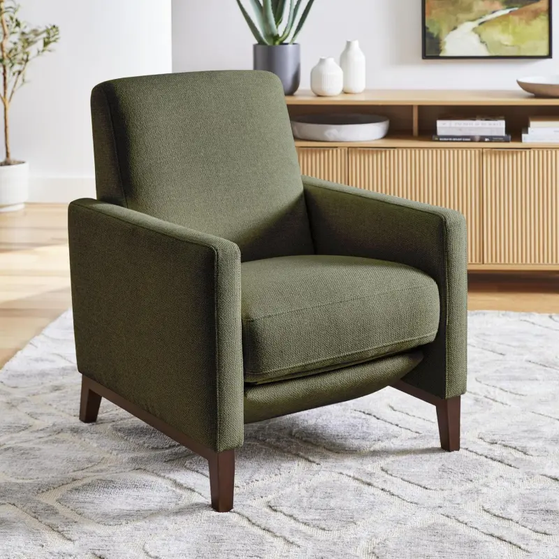 Better Homes and Gardens Reading Push Back Recliner, Olive - Image 2