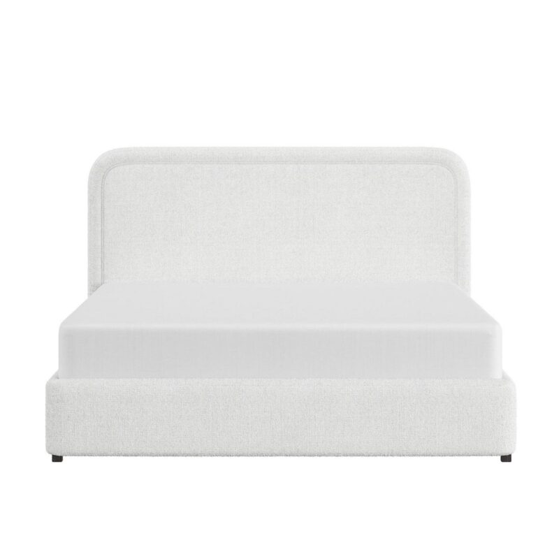 Better Homes and Gardens Juliet Queen Boucle Platform Bed, Ivory - Image 6