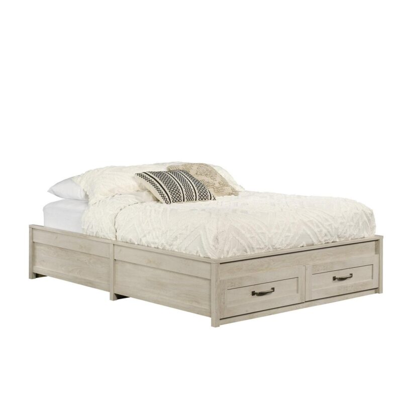 Better Homes and Gardens Modern Farmhouse Queen Platform Bed, Rustic White Finish - Image 9