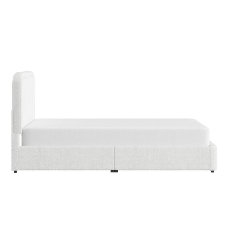 Better Homes and Gardens Juliet Queen Boucle Platform Bed, Ivory - Image 7