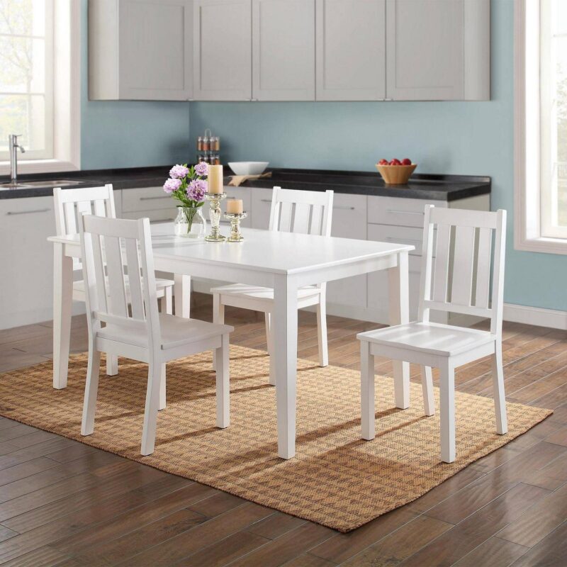 Better Homes and Gardens Bankston Wood Dining Chair, Set of 2, White, Indoor - Image 4