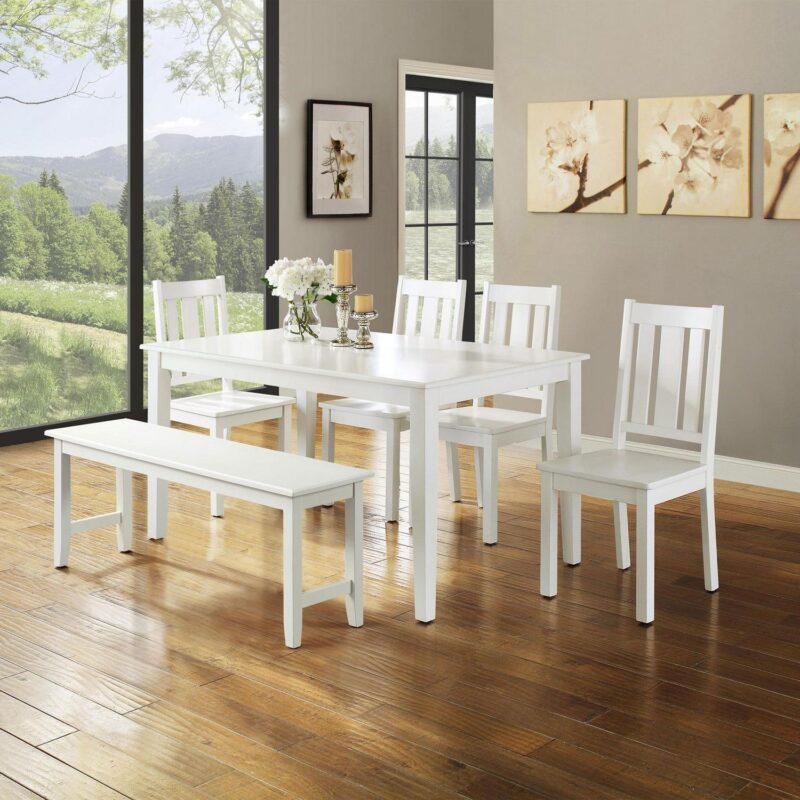 Better Homes and Gardens Bankston Wood Dining Chair, Set of 2, White, Indoor - Image 5