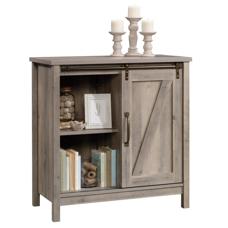Better Homes and Gardens Modern Farmhouse Accent Storage Cabinet, Rustic Gray Finish - Image 10