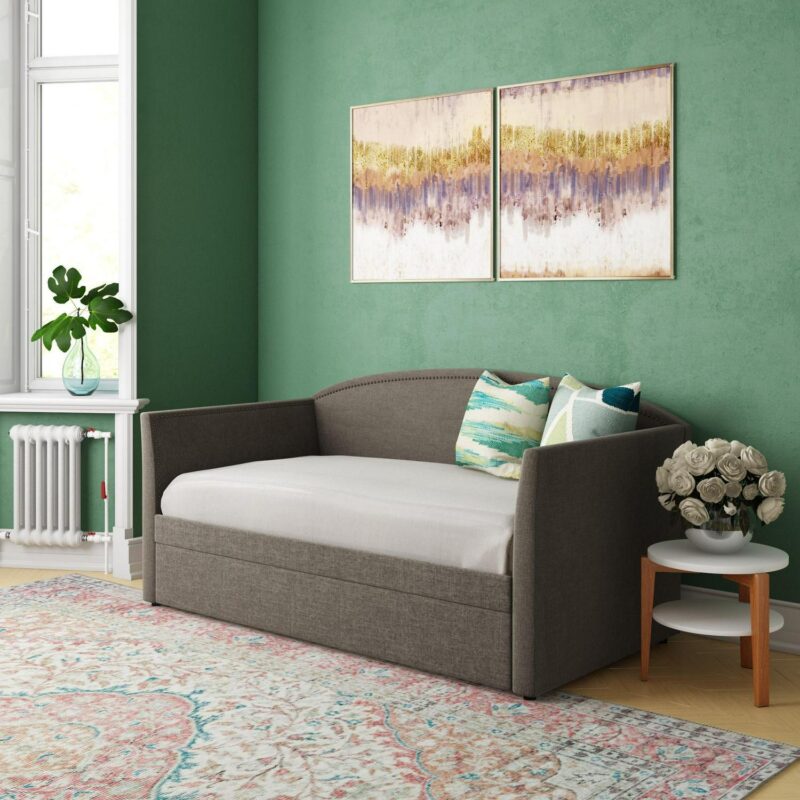 Better Homes and Gardens Grayson Daybed and Trundle, Twin Size, Gray Linen - Image 2