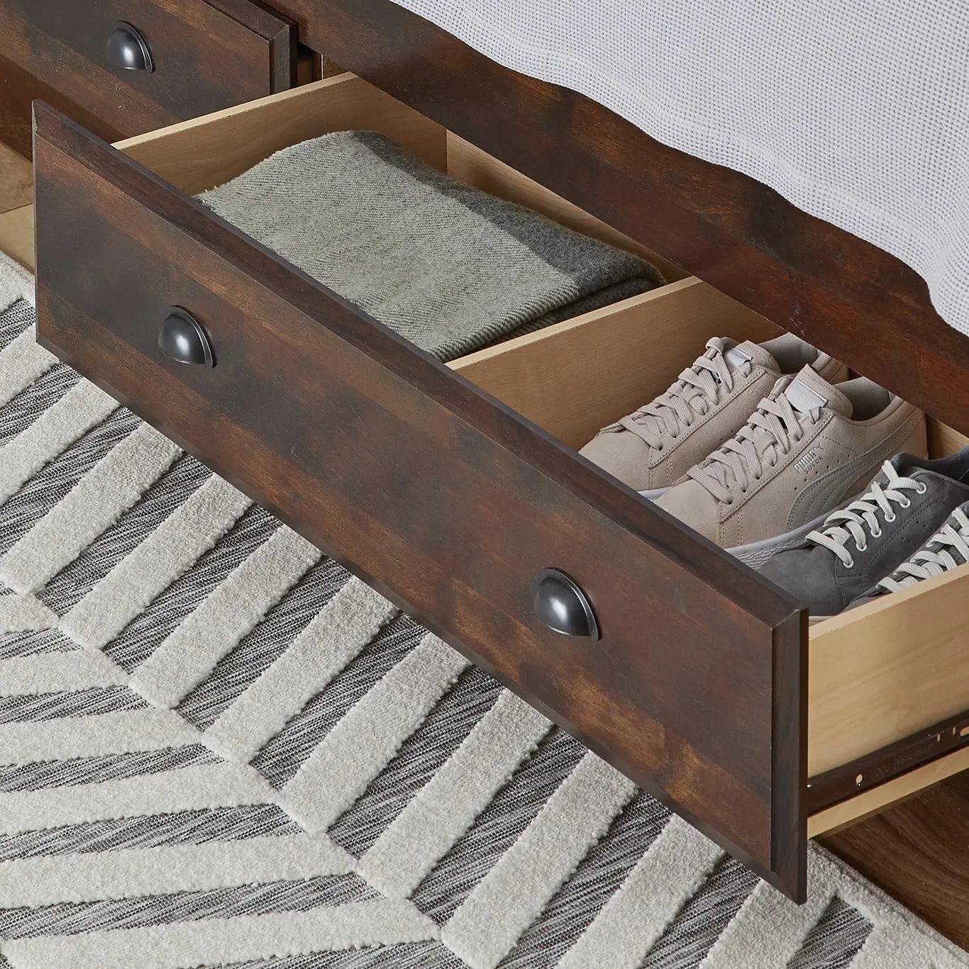 Better Homes and Gardens Leighton Mates Kid's Storage Bed, Twin, Rustic Cherry 5 Better Homes and Gardens Leighton Mates Kid's Storage Bed, Twin, Rustic Cherry - Image 5