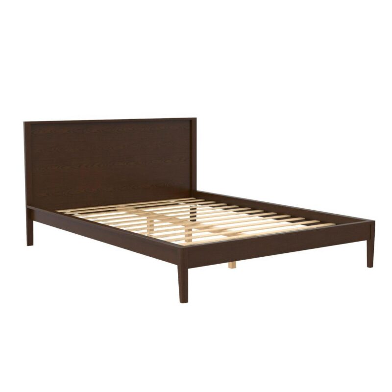 Better Homes and Gardens Ezra No Tool Bed, Queen, Walnut Finish - Image 7
