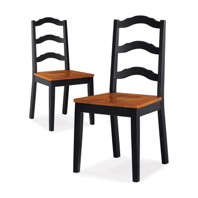 Better Homes and Gardens Autumn Lane 5-piece Dining Set, Black and Oak - Image 3