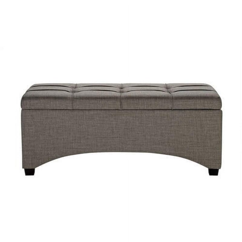 Better Homes and Gardens Pintucked 42  Storage Bench, Taupe - Image 5