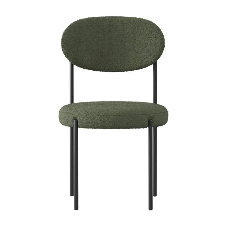 Better Homes and Gardens Boucle Dining Chairs, Olive, 2 Pack - Image 4
