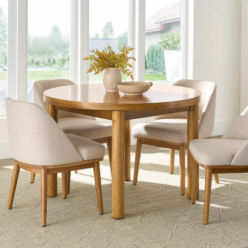 Better Homes and Gardens Adlin 39.125  Round Dining Table, Light Honey - Image 10