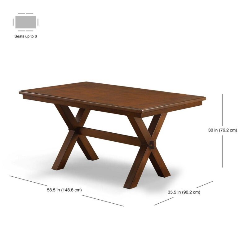 Better Homes and Gardens Maddox Crossing Dining Table, Brown Finish - Image 7