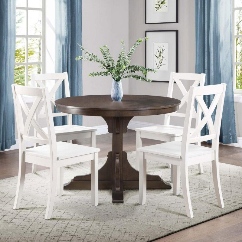 Better Homes and Gardens Canton Round Dining Table, Tobacco Oak Finish - Image 3