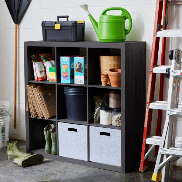 Better Homes and Gardens 9-Cube Storage Organizer, Charcoal