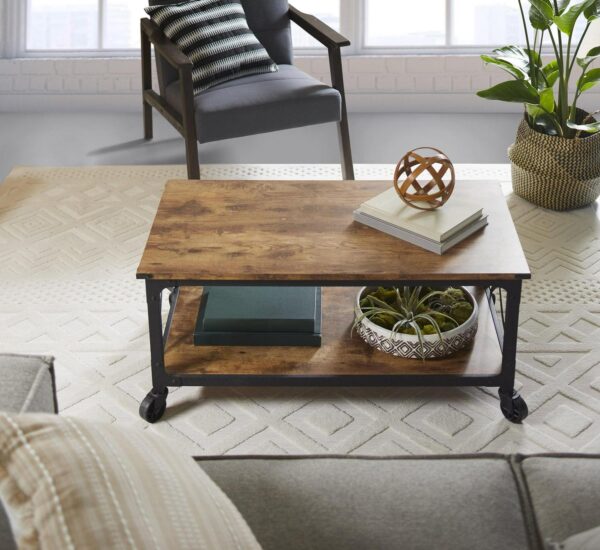 Better Homes and Gardens Rustic Country Coffee Table, Weathered Pine Finish