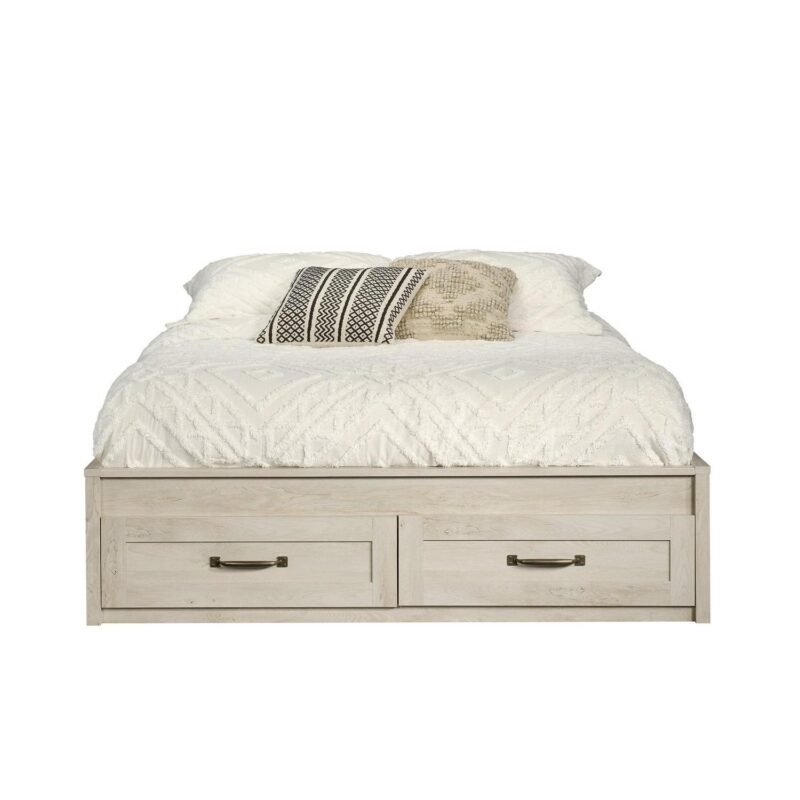 Better Homes and Gardens Modern Farmhouse Queen Platform Bed, Rustic White Finish - Image 7