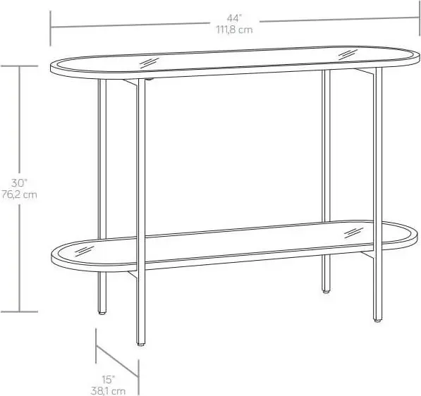 Better Homes and Gardens Nola Console Table, Black Finish - Image 5