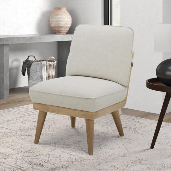 Better Homes and Gardens Springwood Slipper Chair, Light Honey