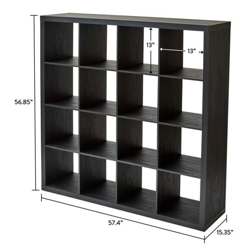 Better Homes and Gardens 16-Cube Storage Organizer, Charcoal - Image 4