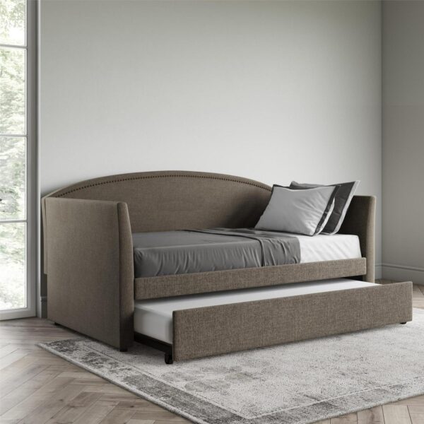 Better Homes and Gardens Grayson Daybed and Trundle, Twin Size, Gray Linen